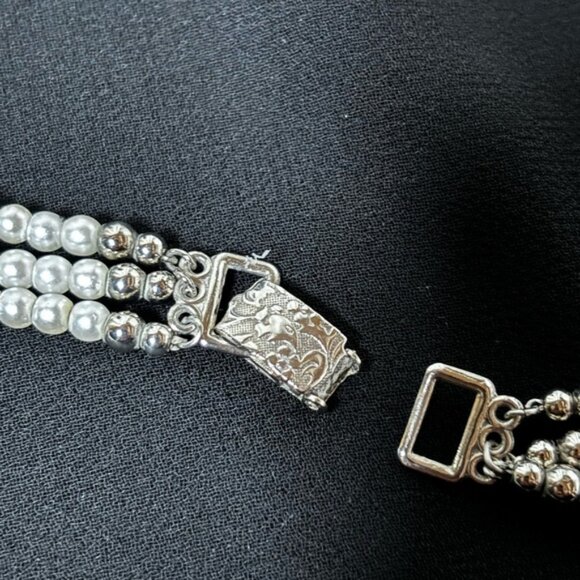 Vintage multi strand  faux pearl necklace - Picture 6 of 8